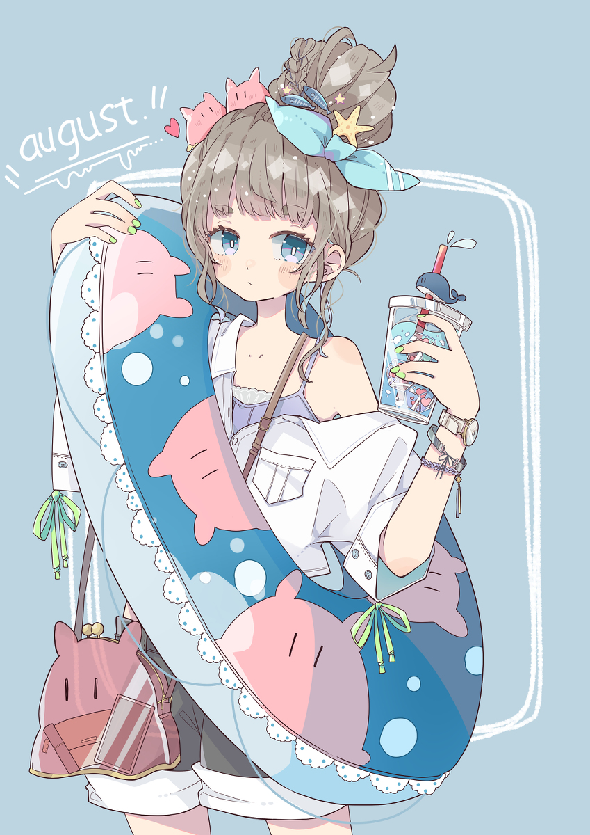 This is a pixiv picture whose title is 夏休み.
