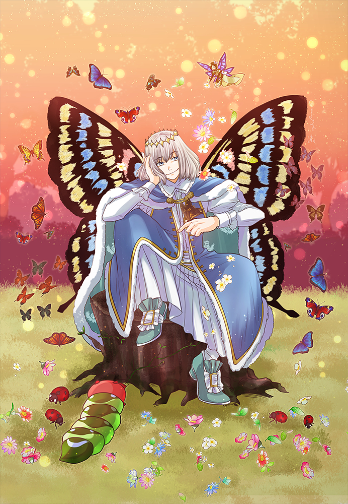 This is a pixiv picture whose title is 【FGO】オベロン　※二枚目六章ネタバレ注意※.