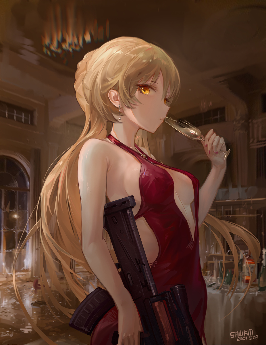 This is a pixiv picture whose title is The terminator of the party.