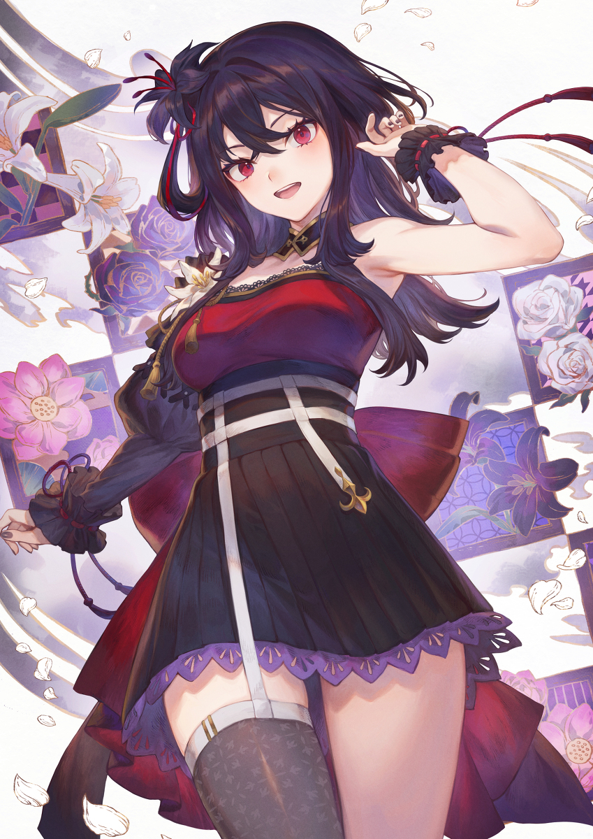 This is a pixiv picture whose title is 黒咲ユリアさん.