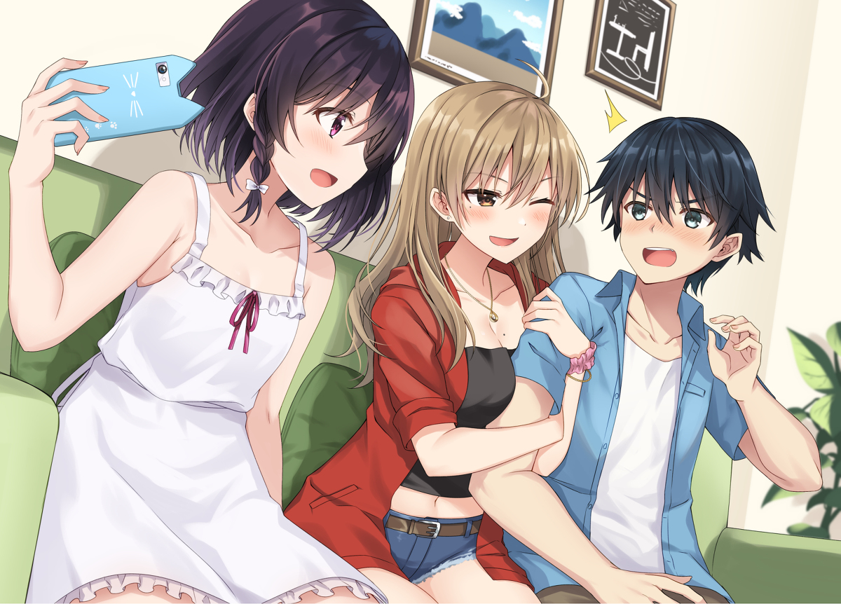 This is a pixiv picture whose title is 「何恥ずかしがってんの？」.