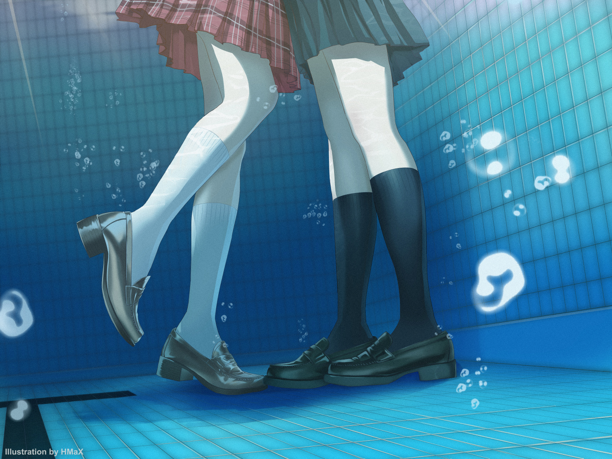 This is a pixiv picture whose title is 卯月の試練③ 水中.