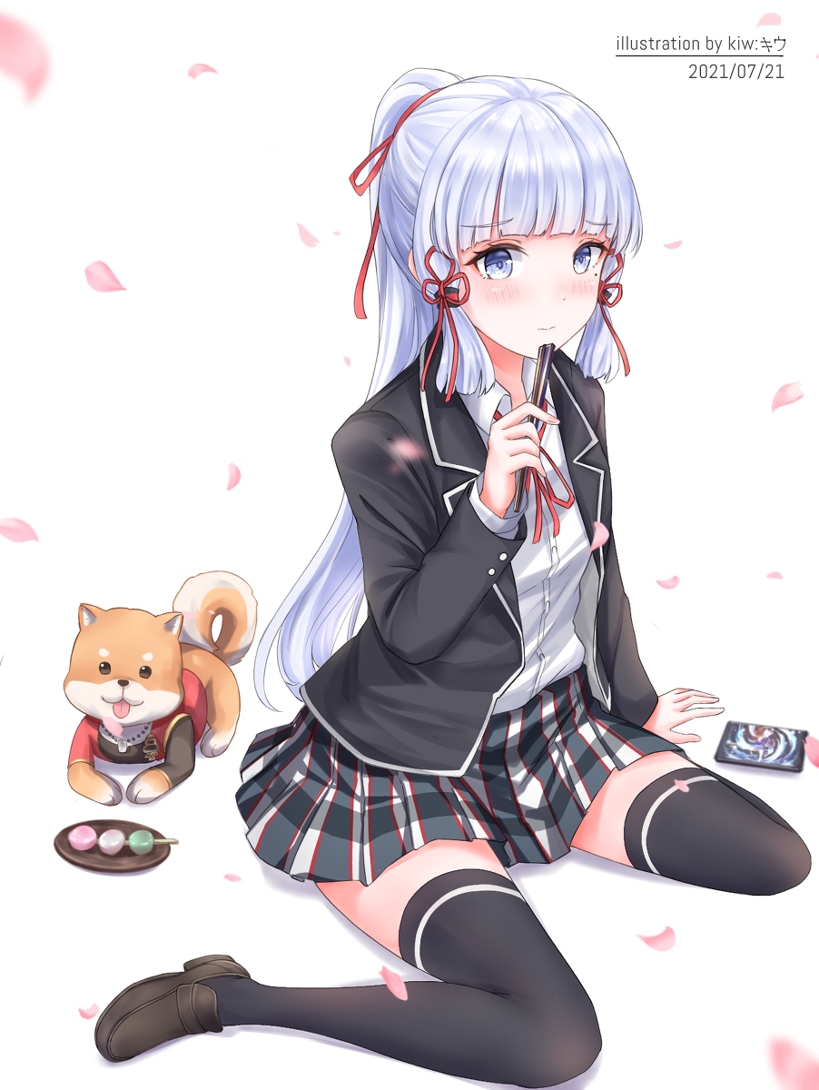 This is a pixiv picture whose title is Kamisato Ayaka  (yukinoshita.!!).