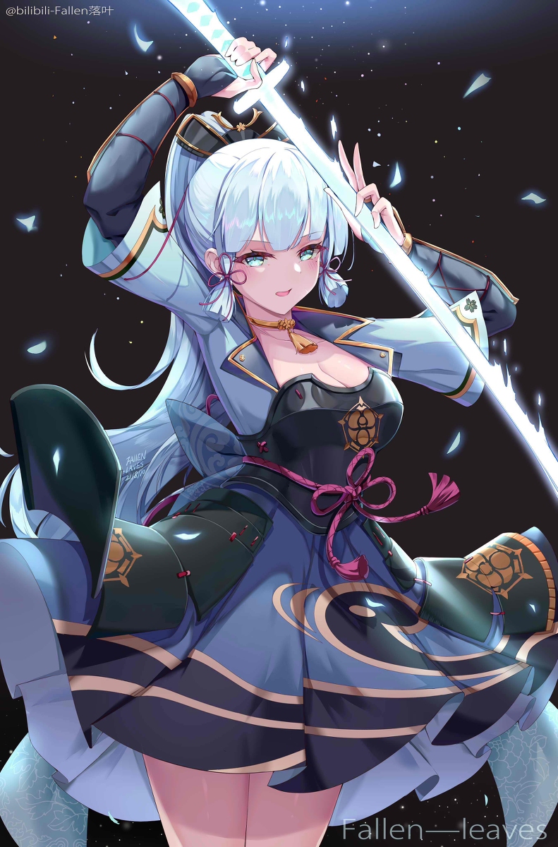 This is a pixiv picture whose title is 神里綾華.