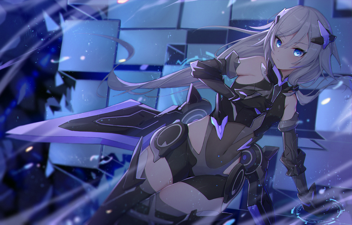 This is a pixiv picture whose title is 影骑士•月轮.