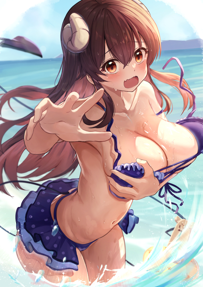 This is a pixiv picture whose title is 水着シャミ子.