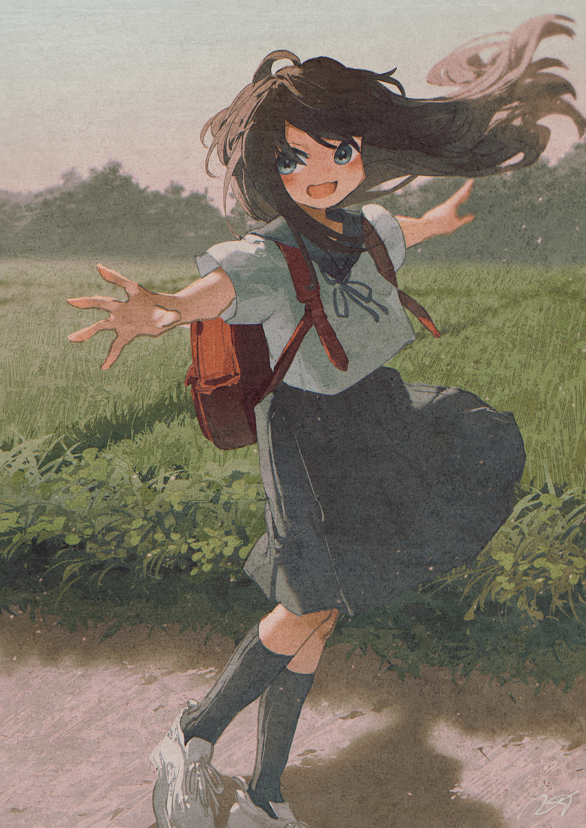 This is a pixiv picture whose title is 一緒に下校.