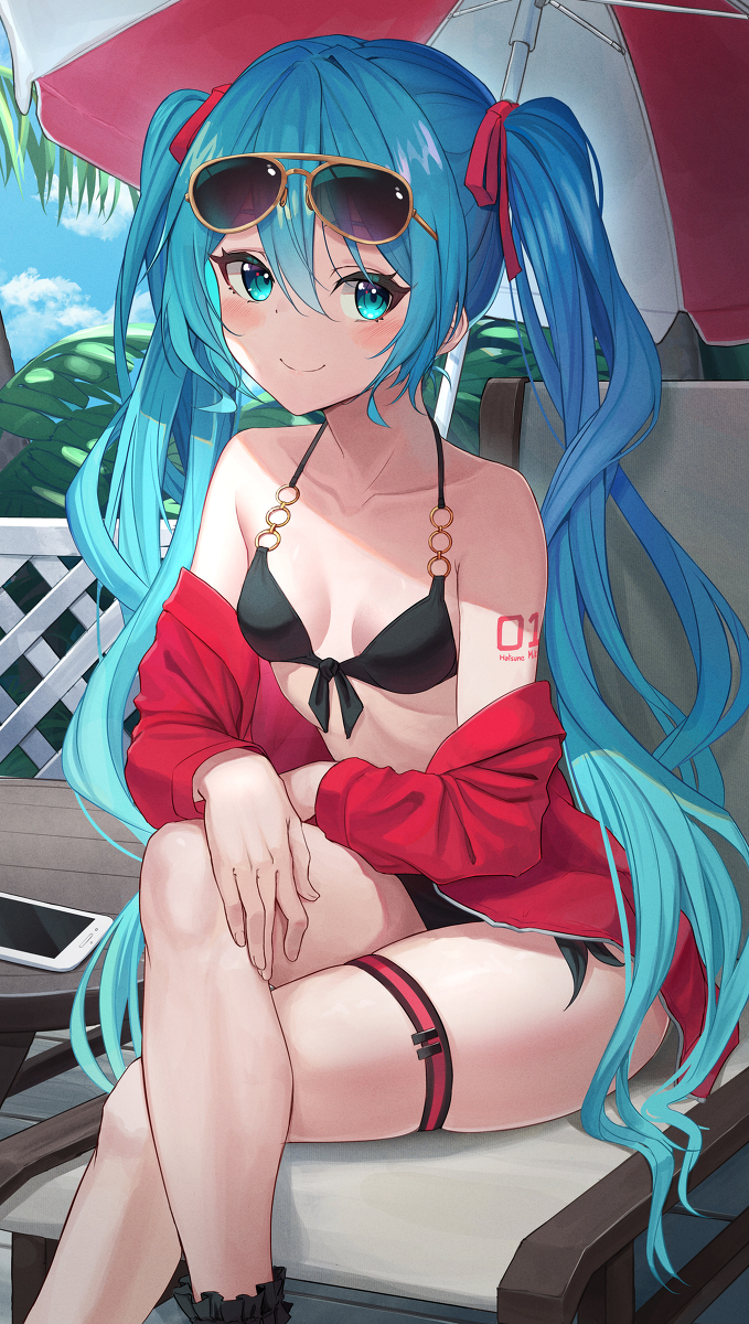 This is a pixiv picture whose title is 水着.