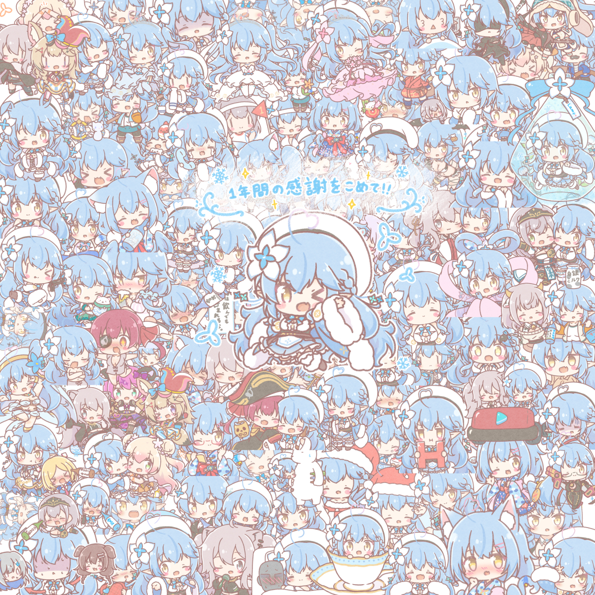 This is a pixiv picture whose title is ラミィちゃん1周年記念！.