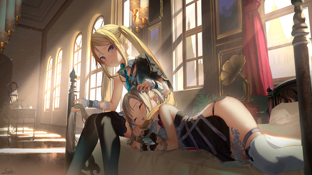 This is a pixiv picture whose title is 双子百合.