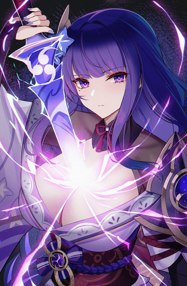 This is a pixiv picture whose title is Raiden.