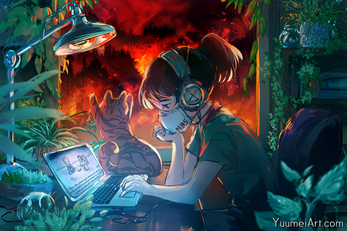 This is a pixiv picture whose title is Lofi Cali Girl.