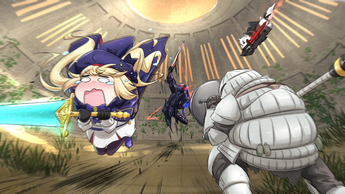 This is a pixiv picture whose title is 続続・なんか違う方の巡礼と鐘を鳴らす旅に行かされるキャストリア.