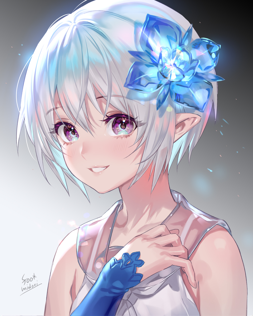 This is a pixiv picture whose title is グラスフラワー.