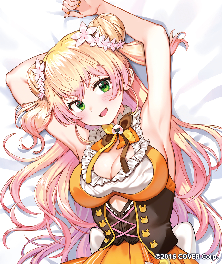 This is a pixiv picture whose title is 桃鈴ねね１周年記念イラスト.