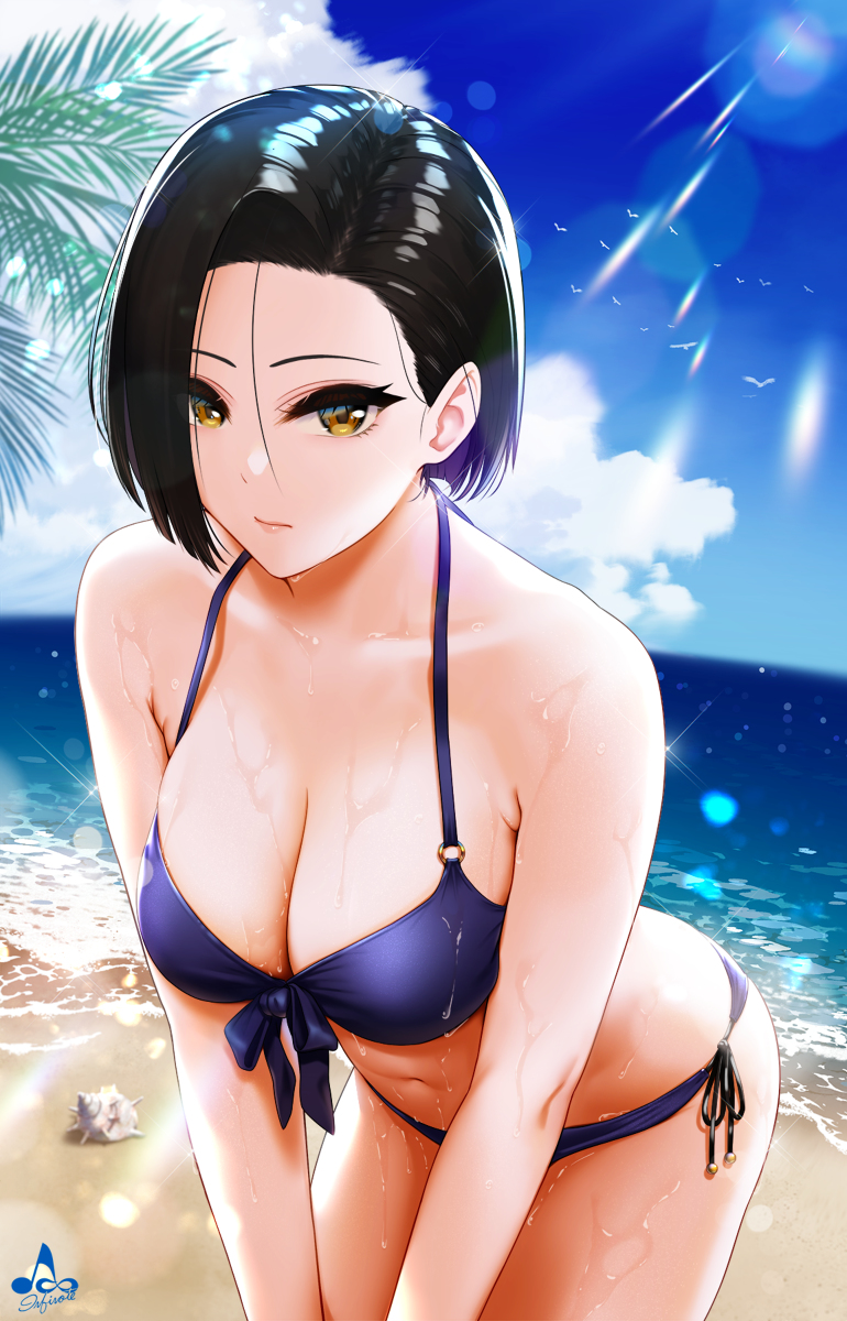 This is a pixiv picture whose title is 水着矢式さん.