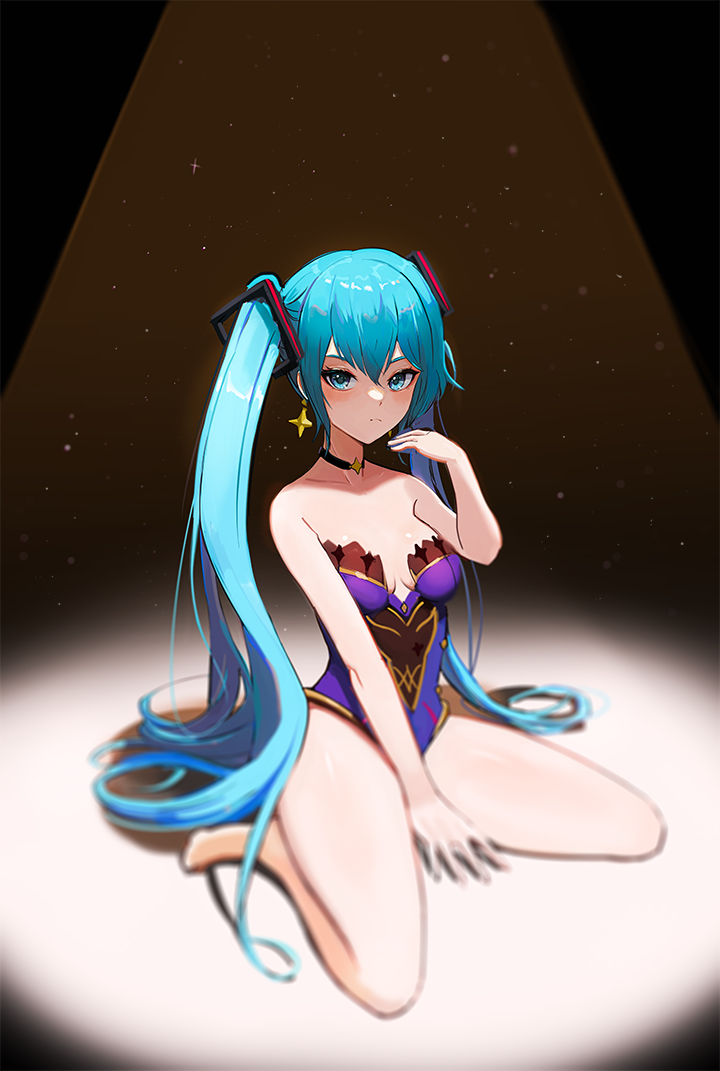 This is a pixiv picture whose title is 미쿠 모나初音ミク モナ.