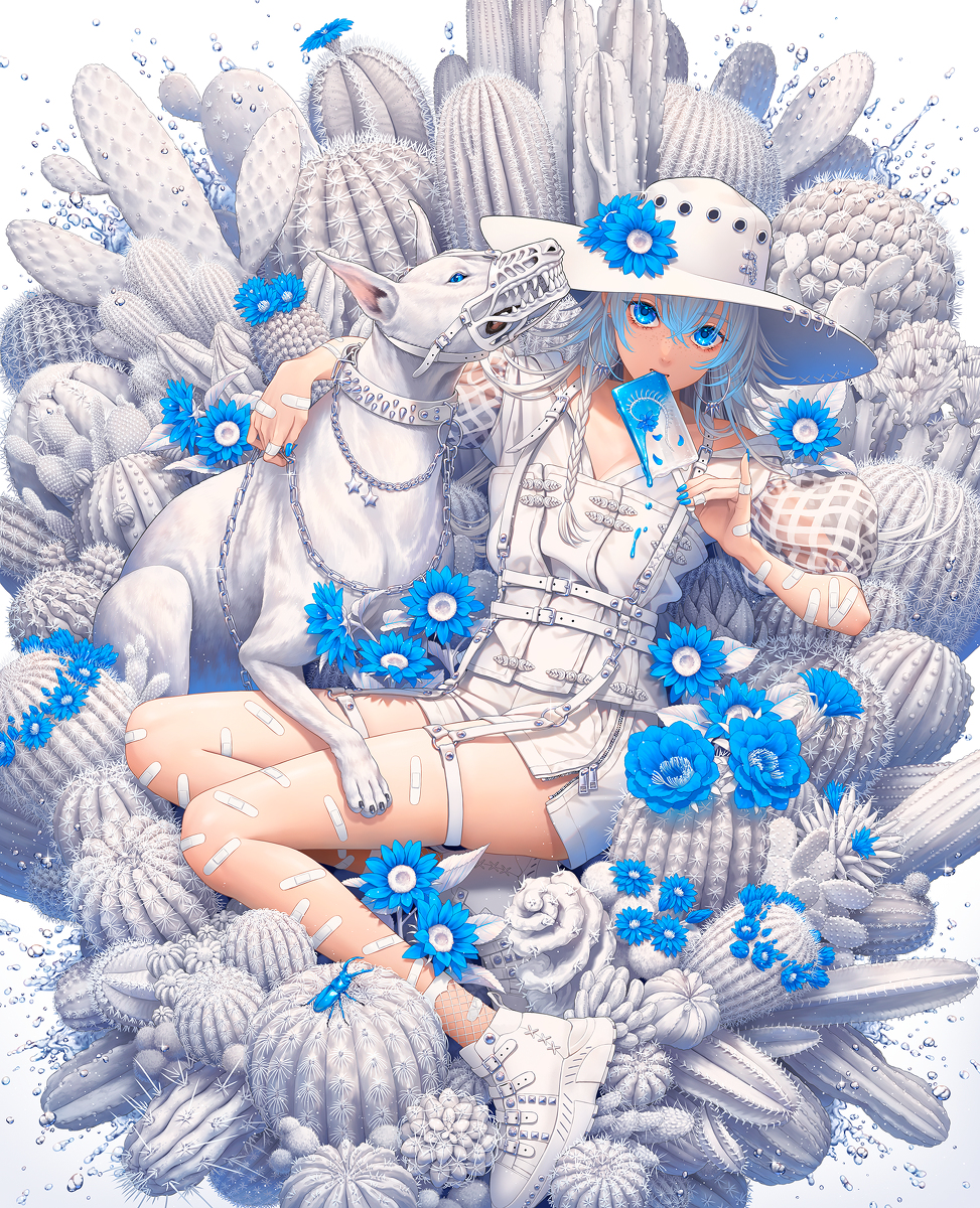 This is a pixiv picture whose title is 夏の女.