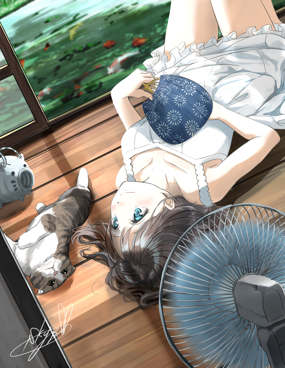 This is a pixiv picture whose title is 猫と過ごす最高の休日.