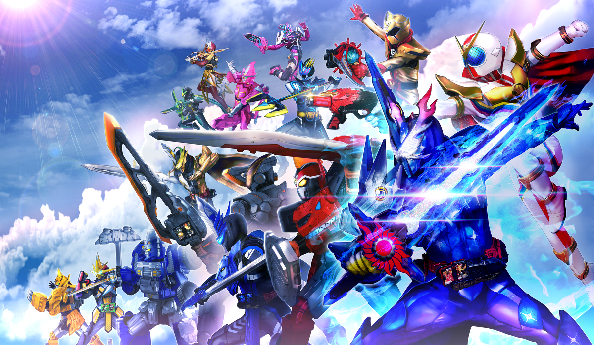 This is a pixiv picture whose title is 仮面ライダーセイバー＋機界戦隊ゼンカイジャー.