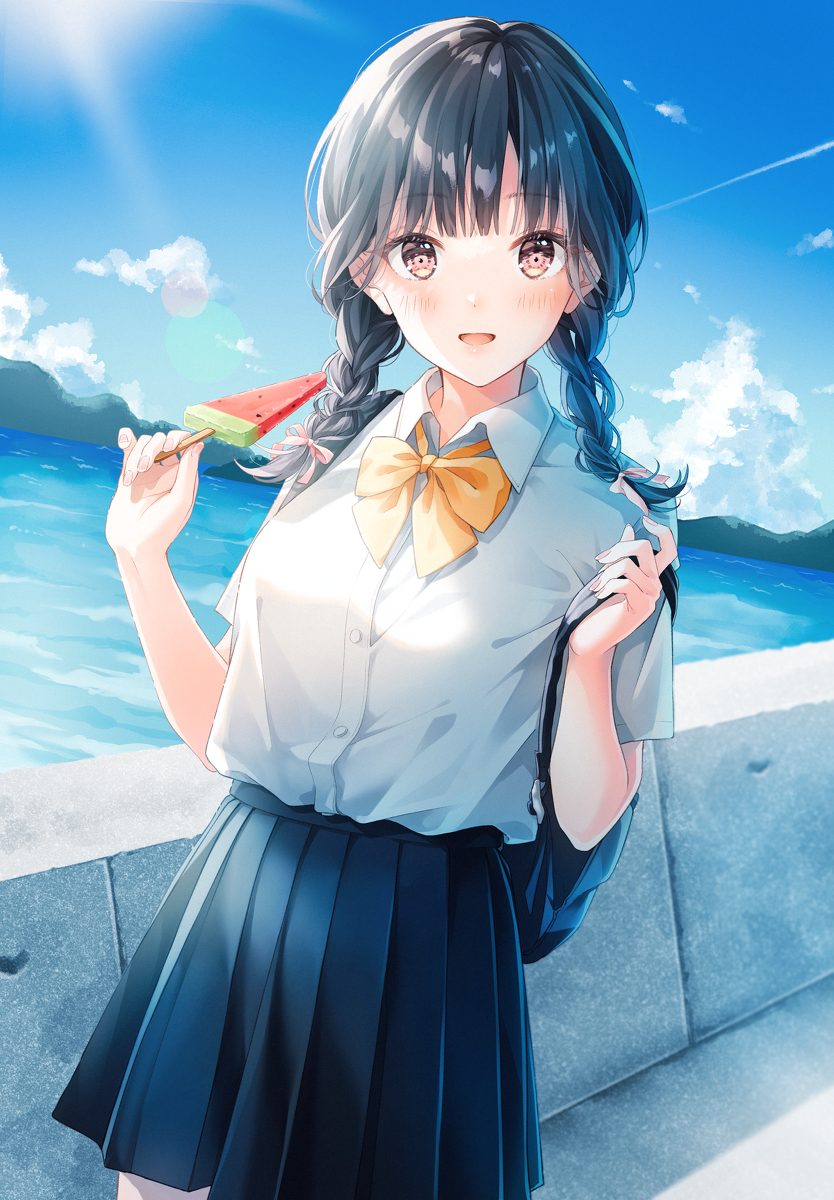 This is a pixiv picture whose title is 夏🍉.