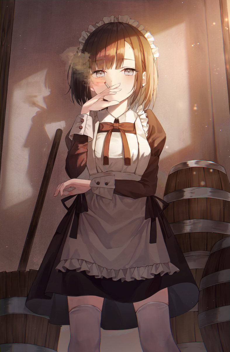 This is a pixiv picture whose title is メイド.