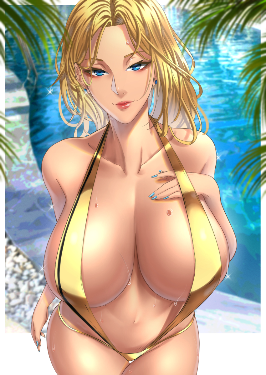 This is a pixiv picture whose title is 水着お姉さん.