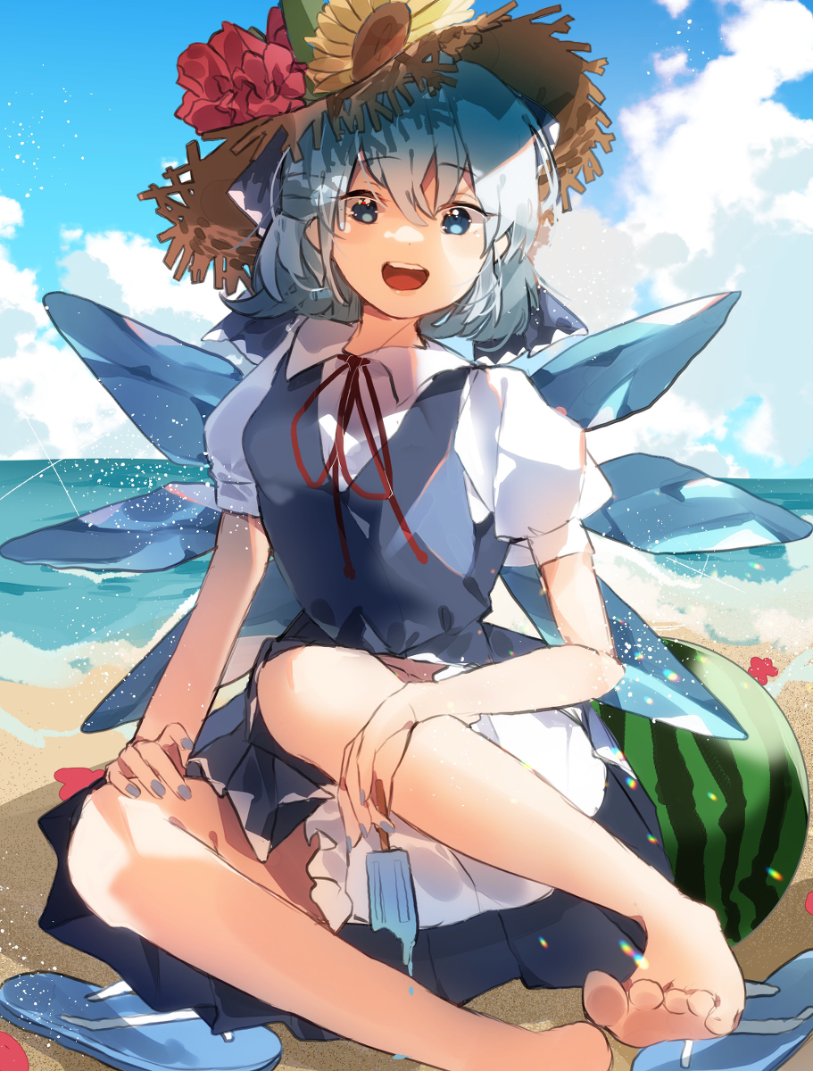 This is a pixiv picture whose title is 夏チルノ.