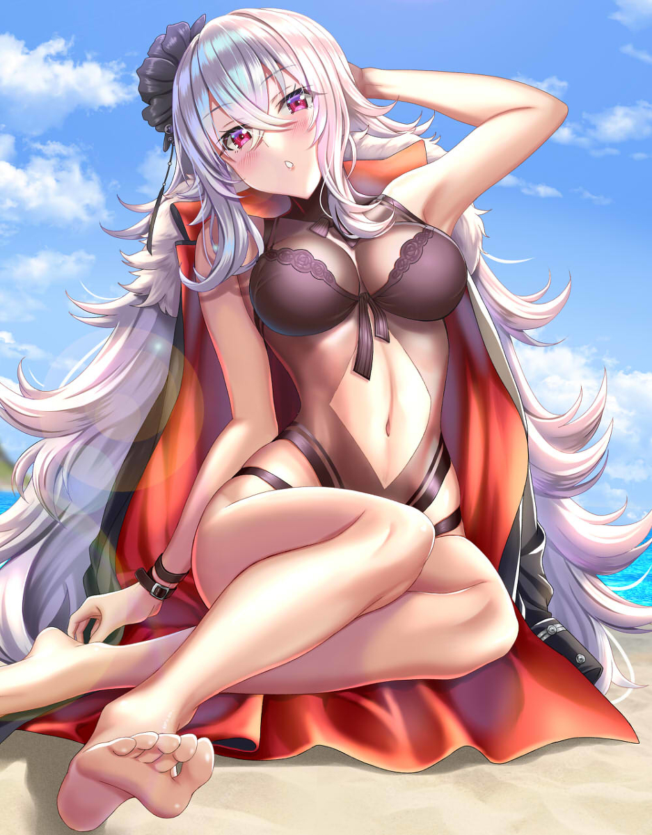 This is a pixiv picture whose title is 課金不可避水着.