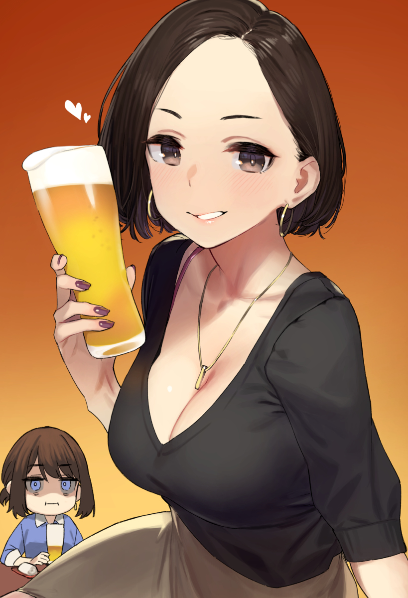 This is a pixiv picture whose title is 先輩さん.