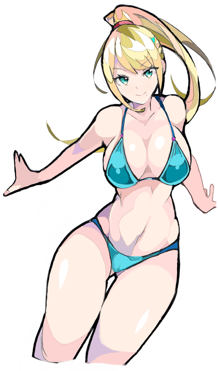 This is a pixiv picture whose title is 水着のサムスさん.