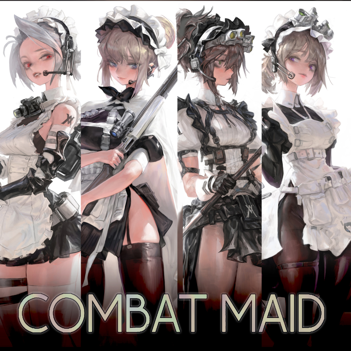 This is a pixiv picture whose title is combat maid.