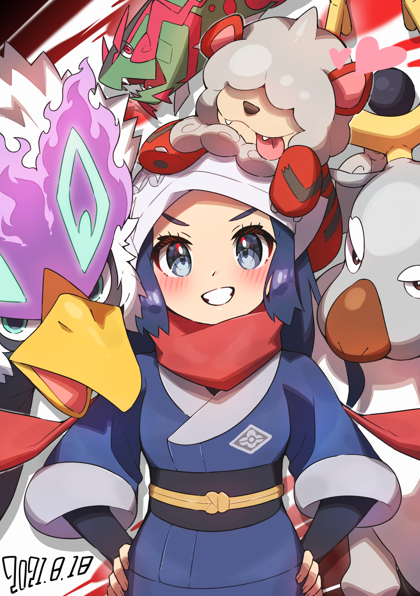 This is a pixiv picture whose title is ショウちゃんと新ポケモン描きました！.