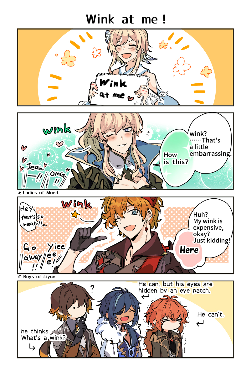 This is a pixiv picture whose title is 原神LOG（English version）.