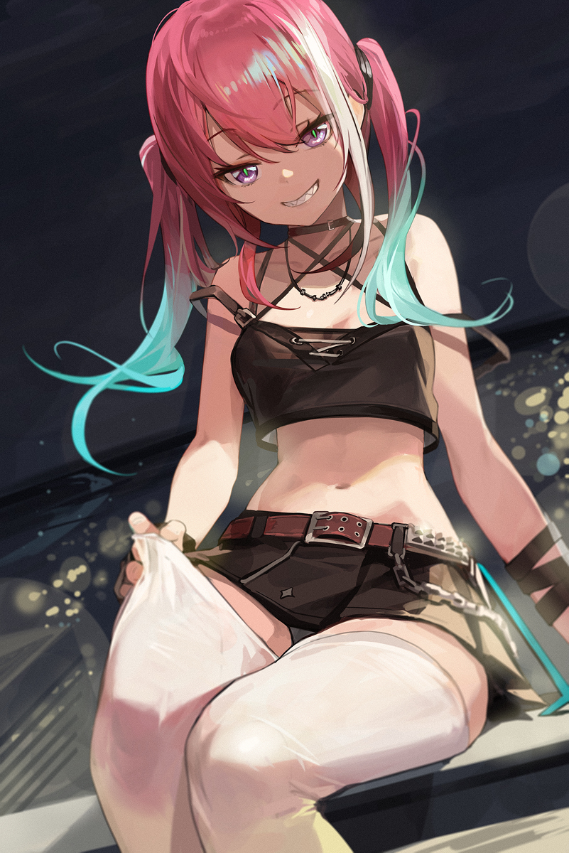 This is a pixiv picture whose title is メスガキ.