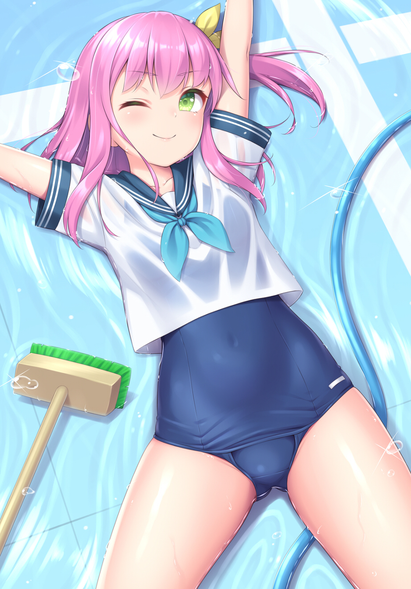 This is a pixiv picture whose title is 水遊び.