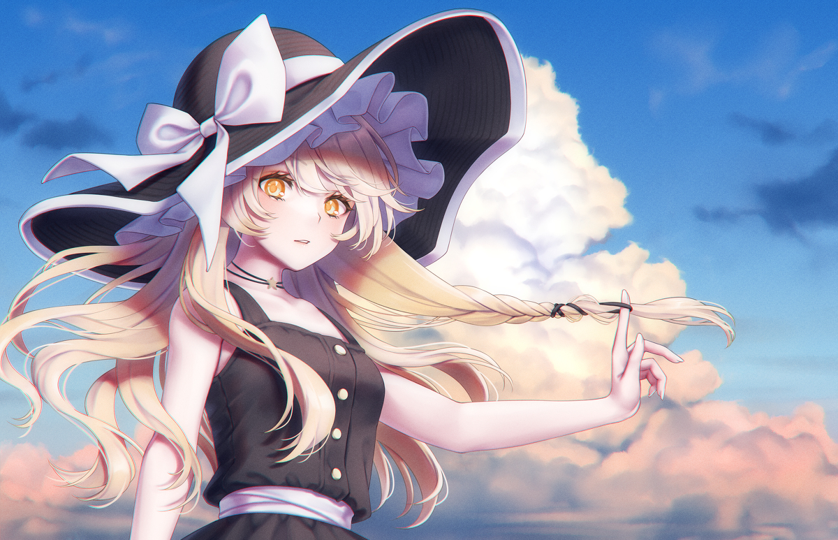 This is a pixiv picture whose title is 夏魔理沙.