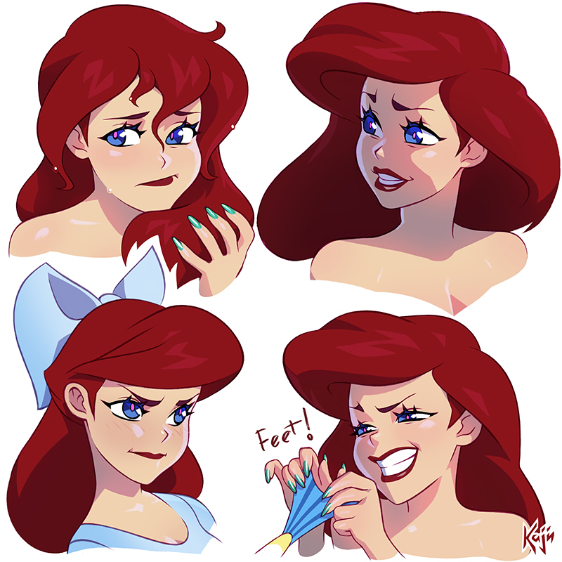 This is a pixiv picture whose title is Ariel face practice.