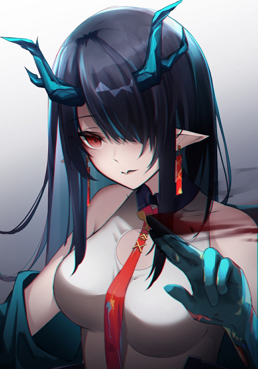This is a pixiv picture whose title is ニェンと居るよりも私の近くにいる方が安心するでしょう？.