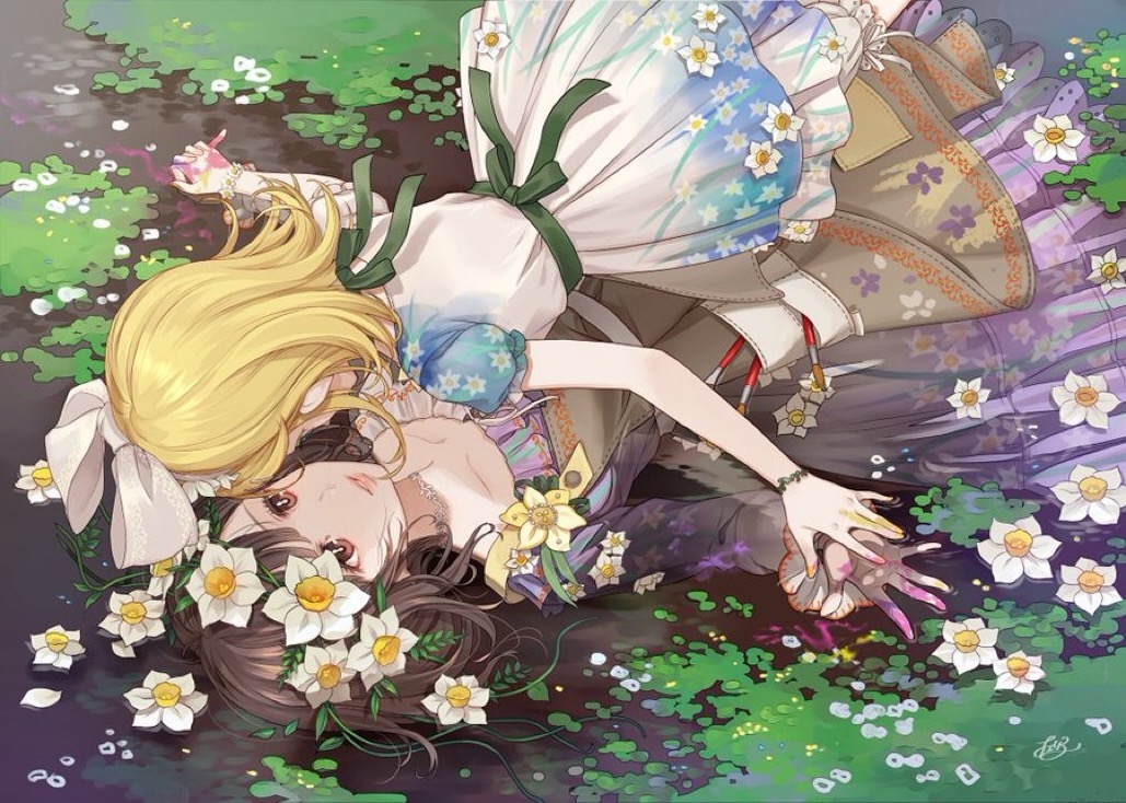 This is a pixiv picture whose title is ナルシスと鏡と.