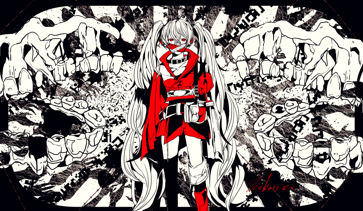 This is a pixiv picture whose title is 初音ミク　　バビロン.