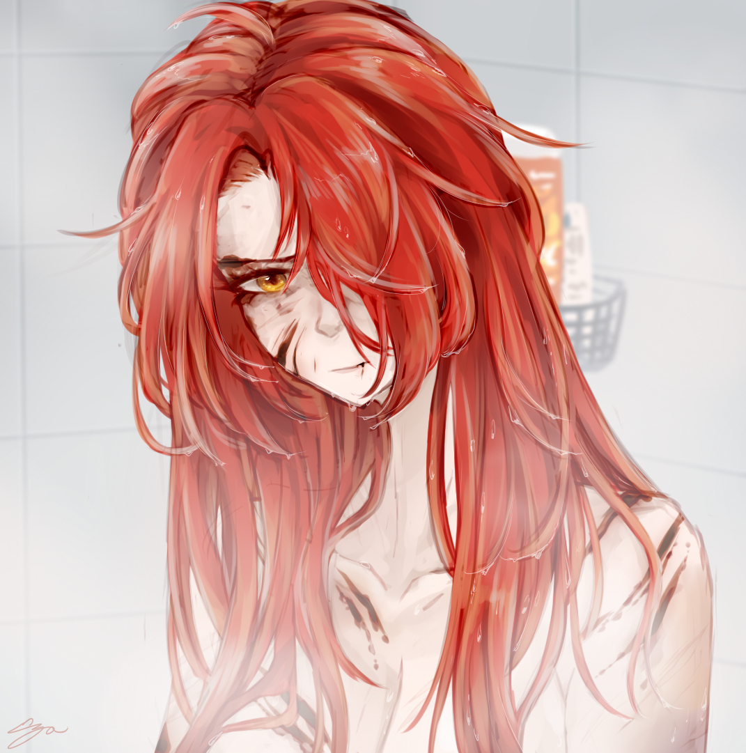 This is a pixiv picture whose title is shower.