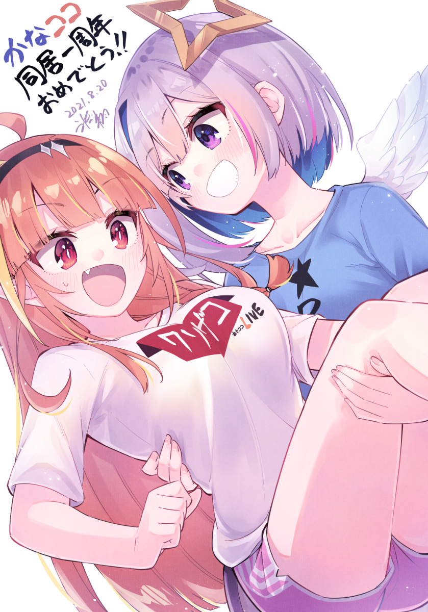 This is a pixiv picture whose title is かなココ同居一周年.