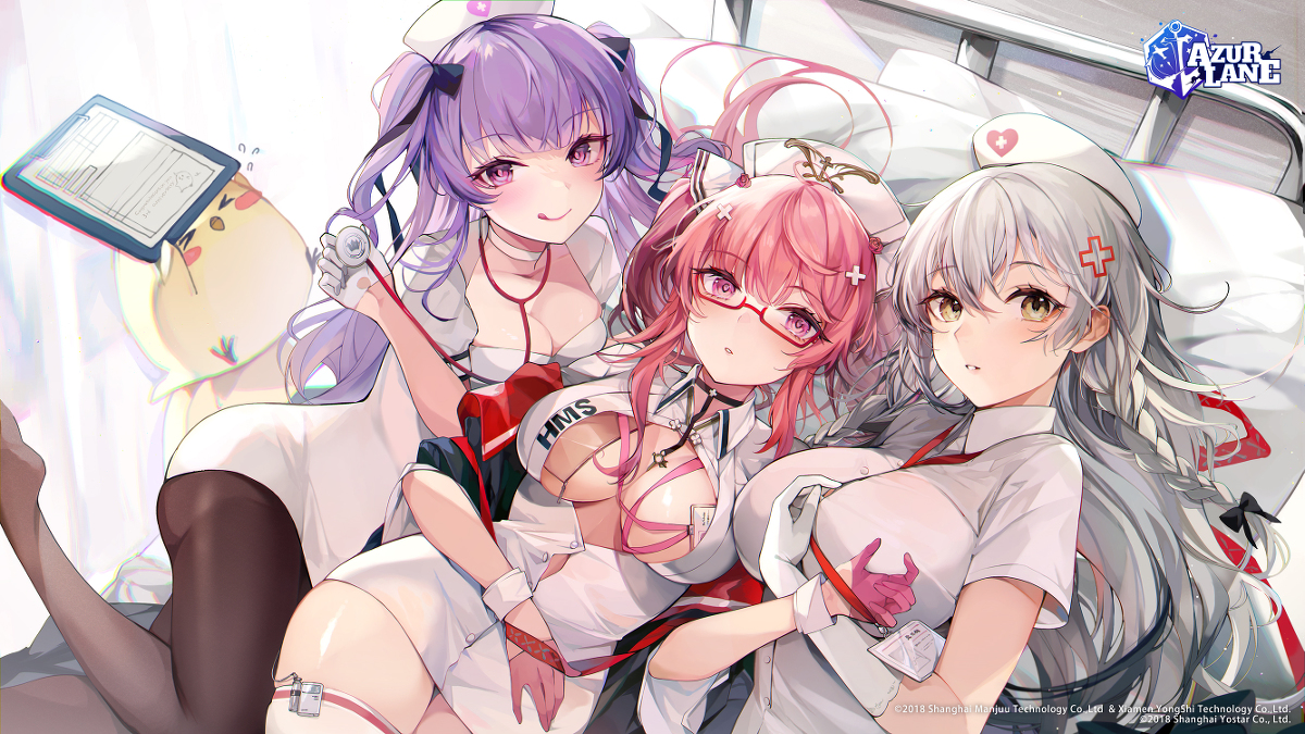 This is a pixiv picture whose title is アズールレーンEN版3周年記念.