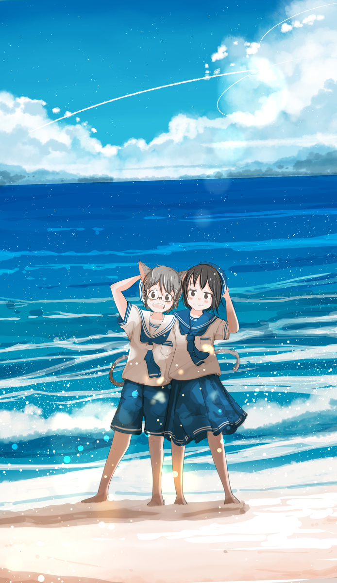 This is a pixiv picture whose title is 来年もまた来ようね！.