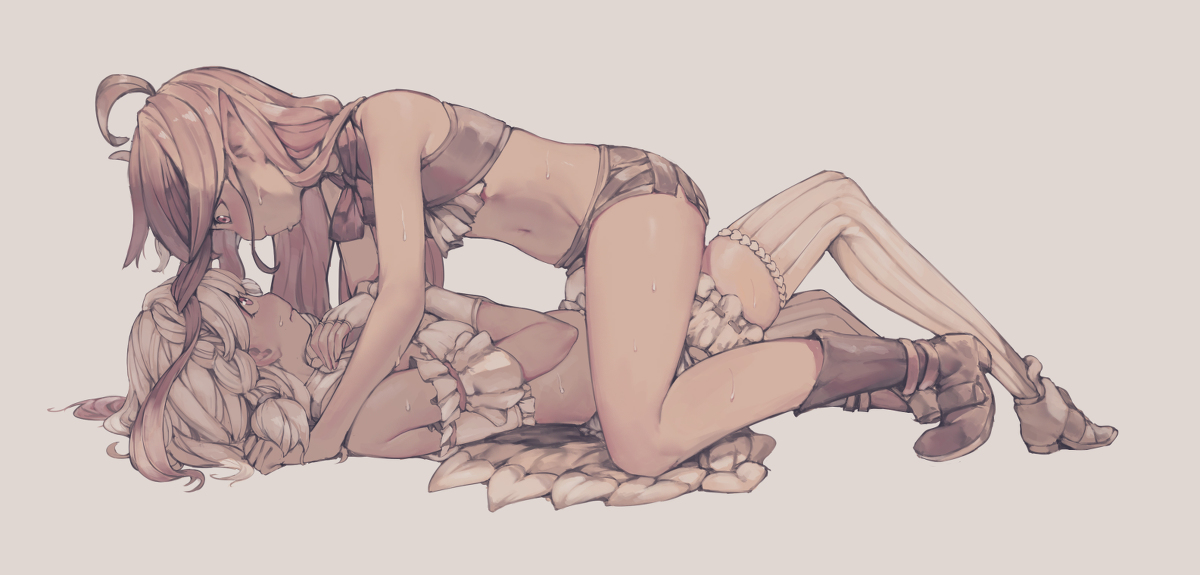 This is a pixiv picture whose title is Ishar x Eva.