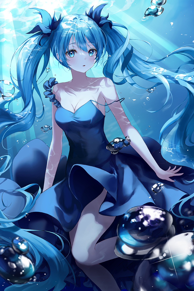 This is a pixiv picture whose title is 深海少女.