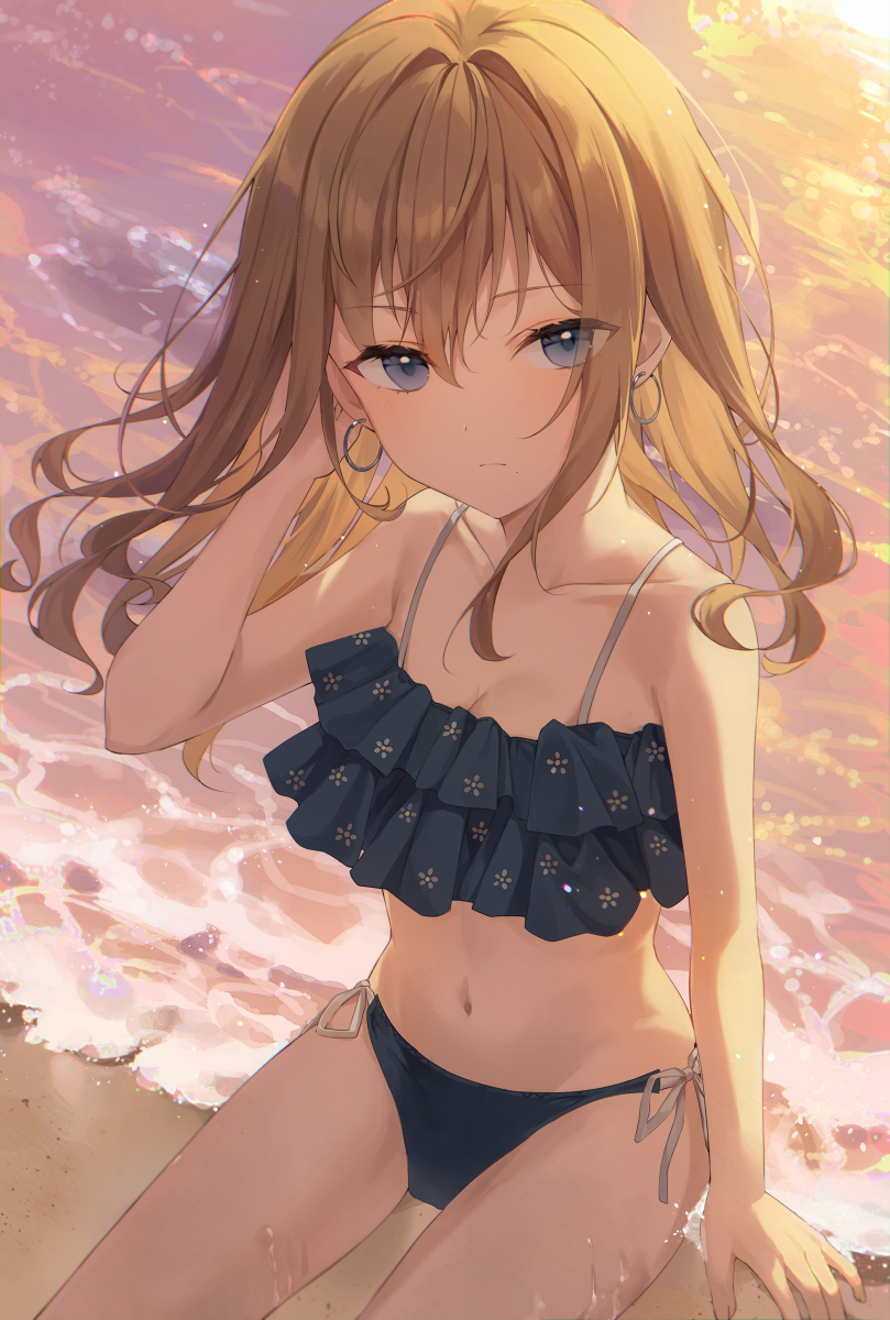 This is a pixiv picture whose title is 夕焼け.