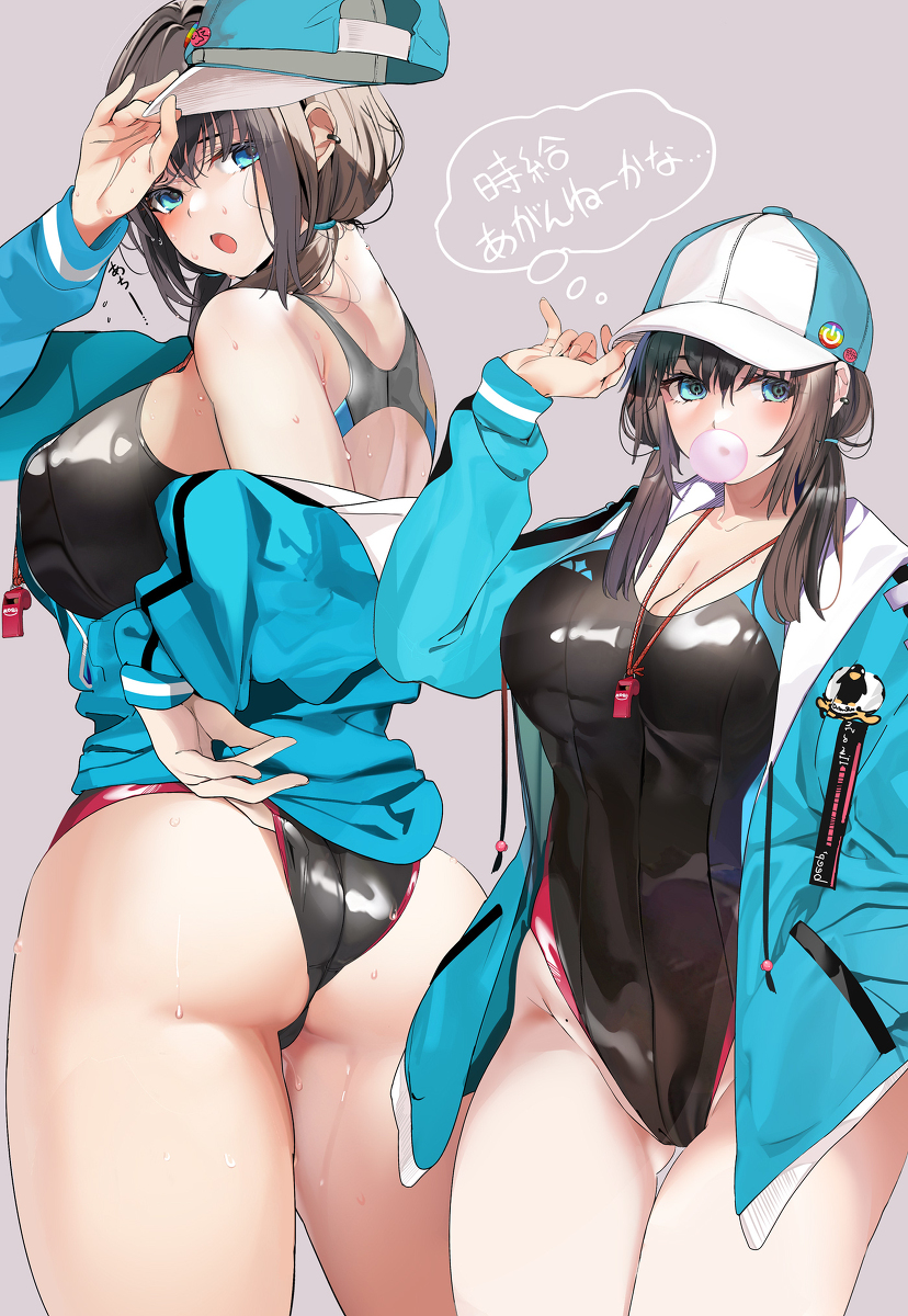 This is a pixiv picture whose title is プールの監視員.