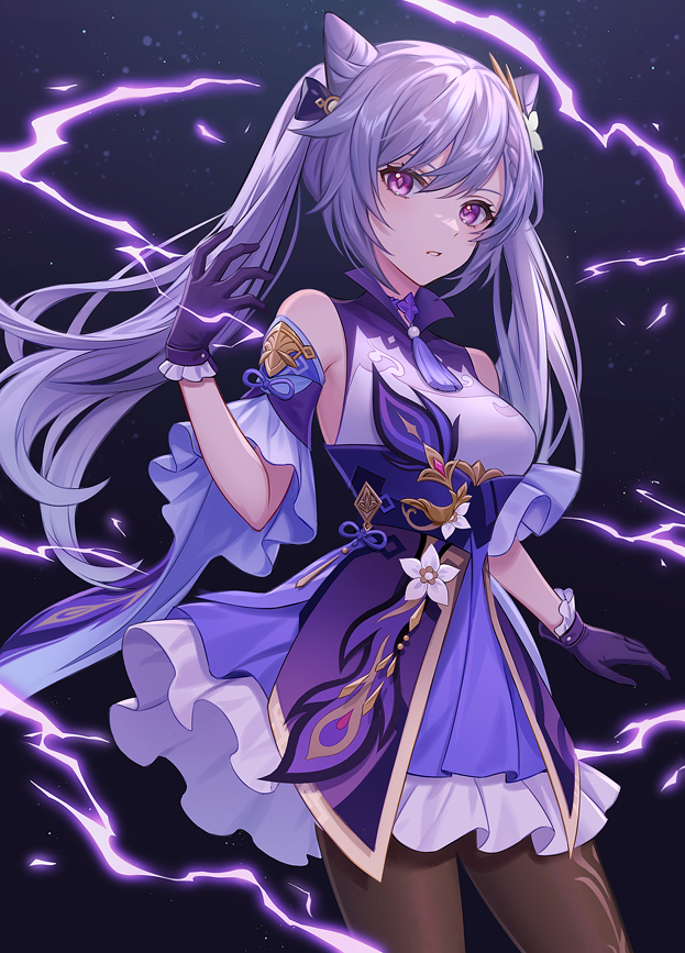 This is a pixiv picture whose title is 刻晴.